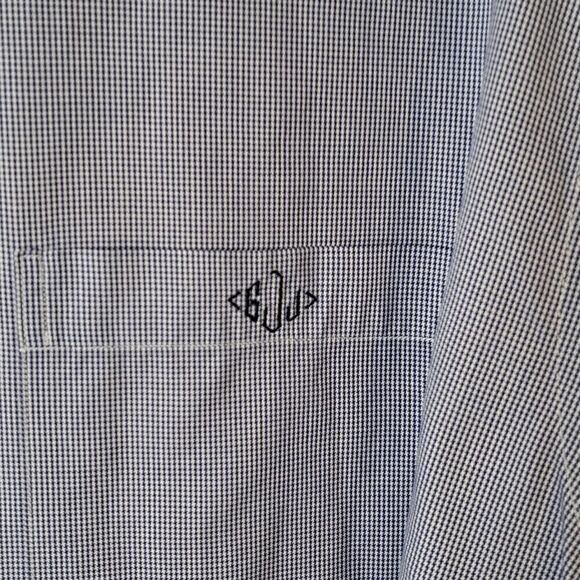 Lands' End long sleeve n iron oxford button down shirt size 17 - Picture 3 of 5